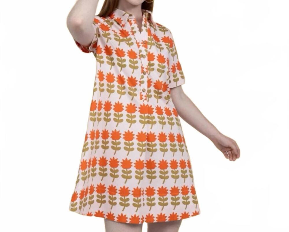 NEW UNCLE FRANK blooming tulips dress in peach